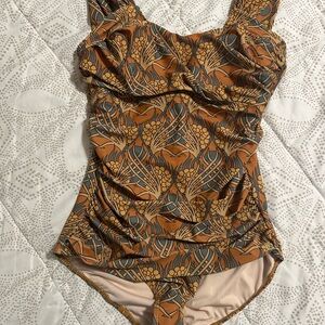 Albion Beige and Brown Swimwear